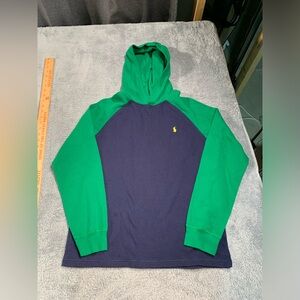 Polo Ralph Lauren boys XL (18-20) Green and Blue Hoodie